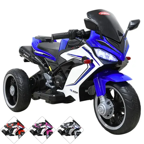 Moto Eléctrica Deportiva para Niños 3 Ruedas Bluetooth Dos Baterias 6V a partir de 3 Años