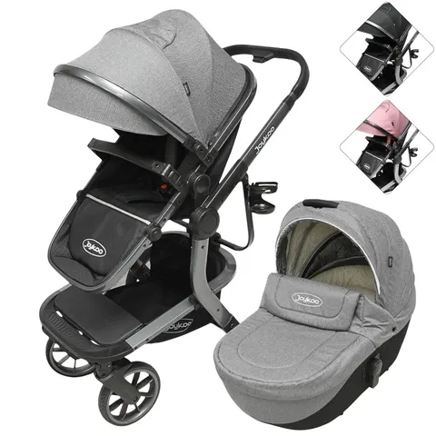 Carriola para Bebé Asiento Reversible Bambineto Acolchado Ruedas de Goma Plegable Cinturón de Seguridad