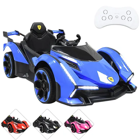 Montable Eléctrico para Niños Deportivo Lambo Luces Sonido Control Remoto Bluetooth Batería 12v