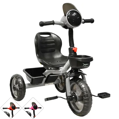 Triciclo para Niños Torreta con Luz y Sonido Ruedas de Eva Apto a partir de 2 Años Soporta hasta 20 kg