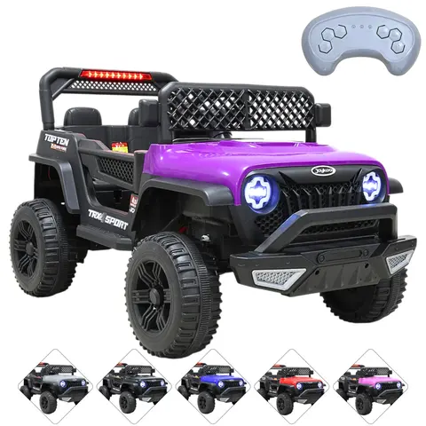 Camioneta Montable Eléctrica para Niños Luces y Bluetooth Música Control Remoto Doble Motor Modo Mecedora y Batería 12V