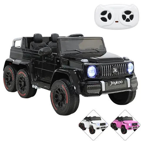 Montable Eléctrico Para Niños Camioneta 6x4 con Control Remoto Luces y Bluetooth Batería Recargable 12v
