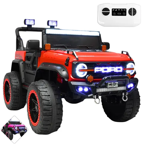 Montable Electrico Camioneta 4x4 para Niños Bluetooth Luces Led Control Remoto Batería 12v
