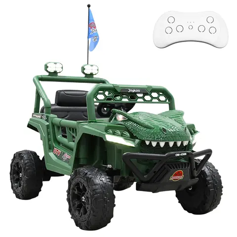Montable Eléctrico para Niños Dinosaurio con Control Remoto Luces Bluetooth Música Batería 12v Hasta 30 kg