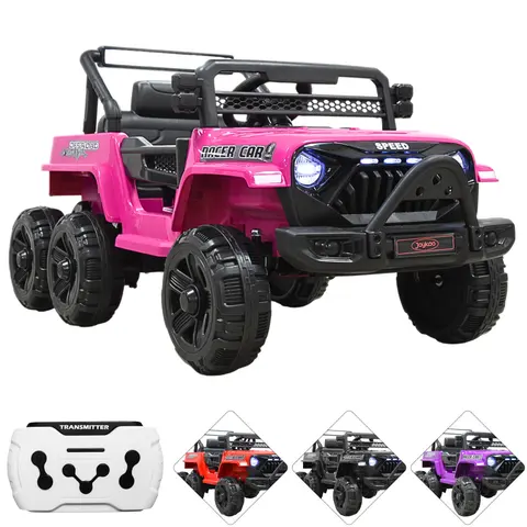 Camioneta Montable Eléctrica 4x4 para Niños Bluetooth Control Remoto Luces Led Batería 12V Soporta hasta 30 kg