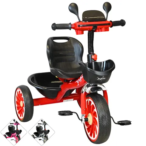 Triciclo para Niños Torreta Antenas con Luz y Sonido Ruedas de Eva Apto a partir de 2 Años Soporta 20 kg