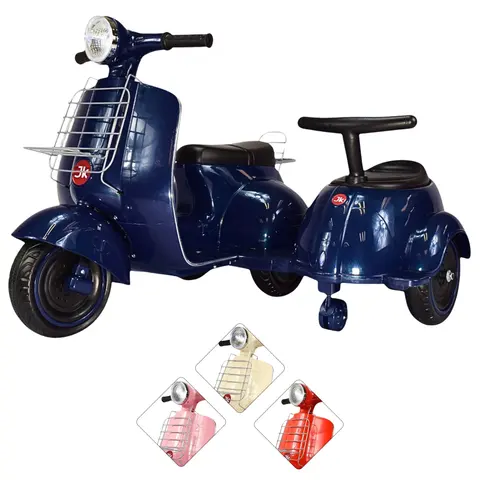 Motocicleta Montable Electrica Doble Asiento Sonido Luz Led 6v