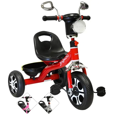 Triciclo para Niños Faro con Luz y Sonido Espejos Ruedas de Eva Apto a partir de 2 Años
