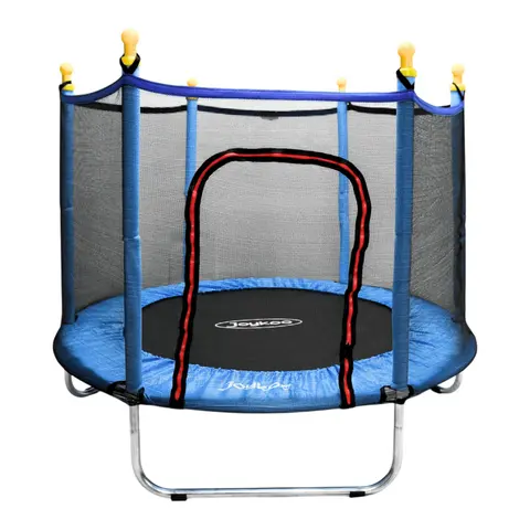 Trampolín Infantil Con Red De Seguridad 140 cm 55 Pulgadas Soporta Hasta 50 Kg Postes Acolchados 36 Resortes